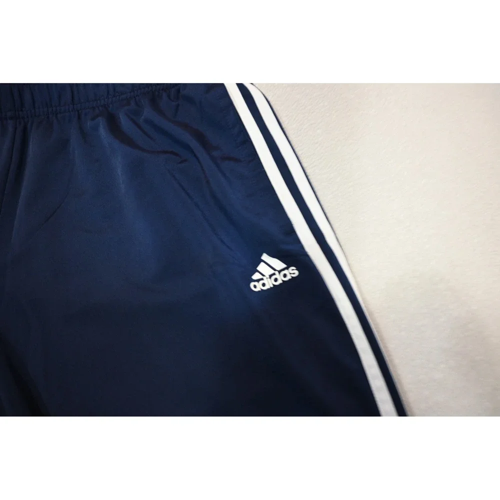 Adidas Track Sweat Pants Mens XL Navy Blue White 3-Stripe Athletic Excellent